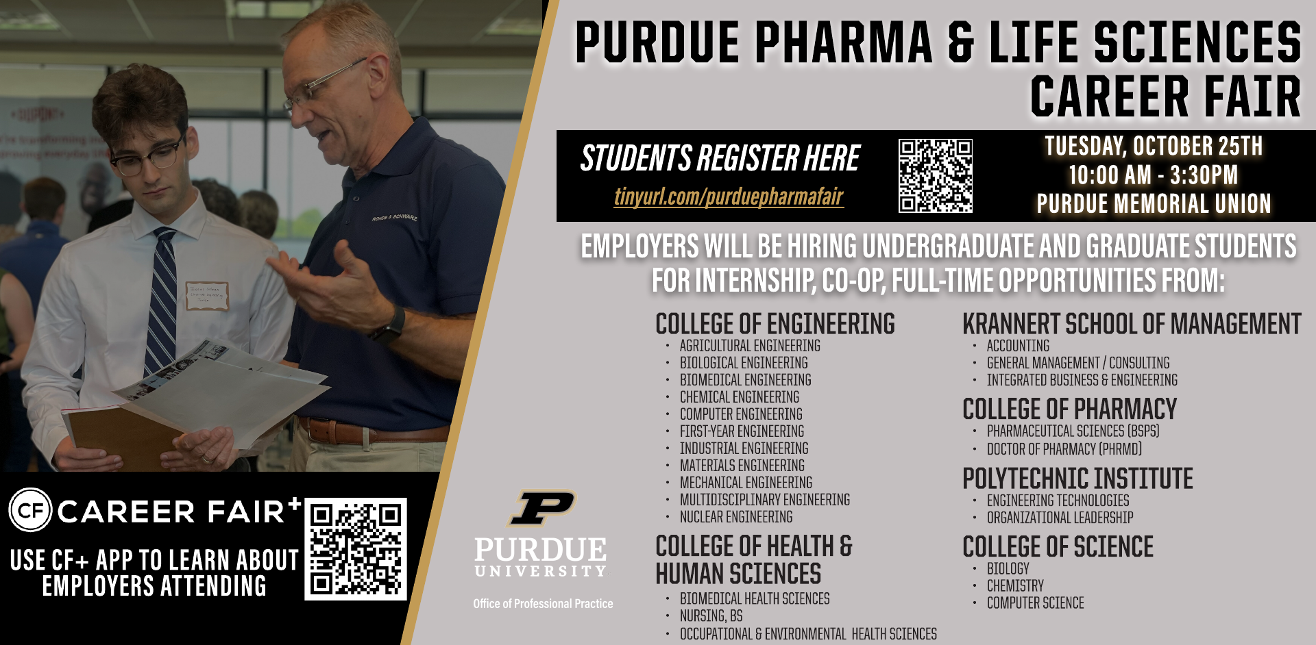 Purdue Pharma & Life Sciences Career Fair Office of Professional